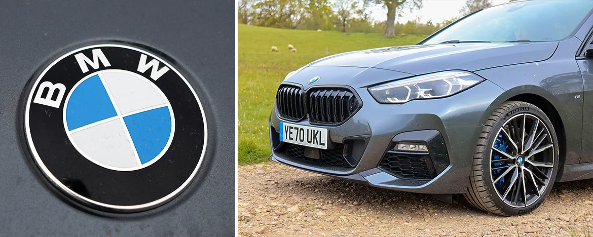 BMW 2 Series Gran Coupe badge and front grille