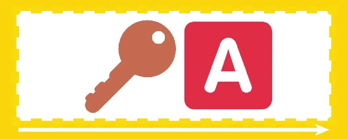 Key and A emoji