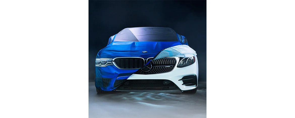 Mercedes-Benz car with a BMW overlay