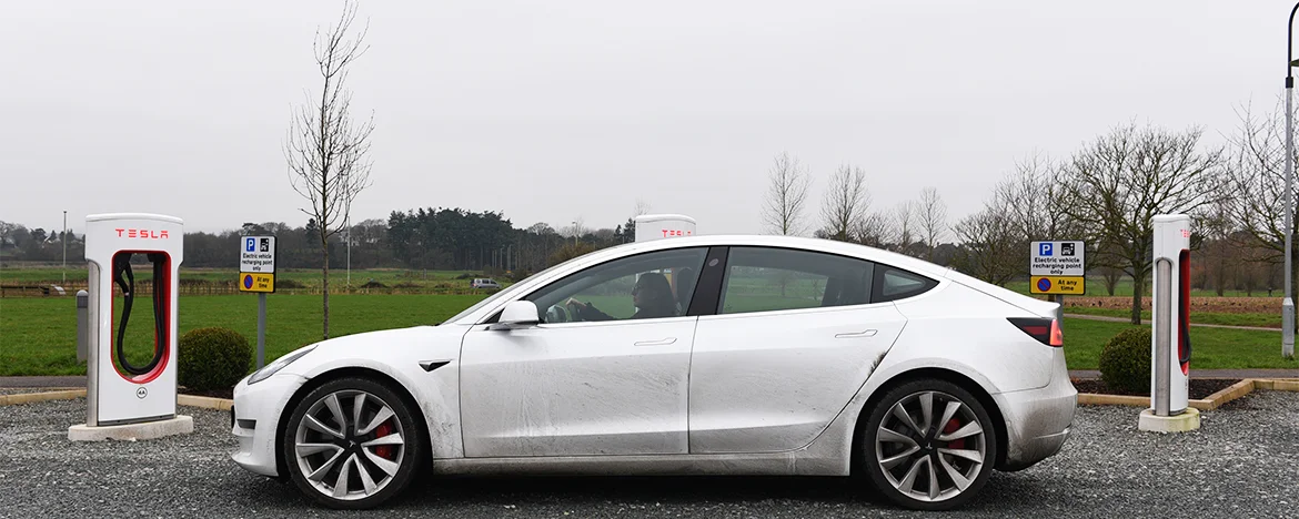 Tesla Model 3 parked