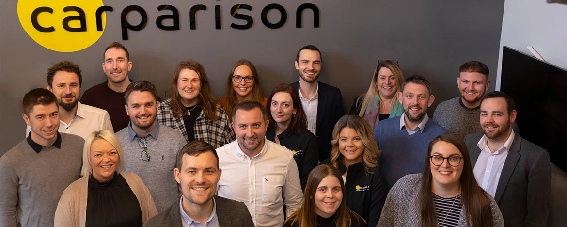 group photo of some of the Carparison team