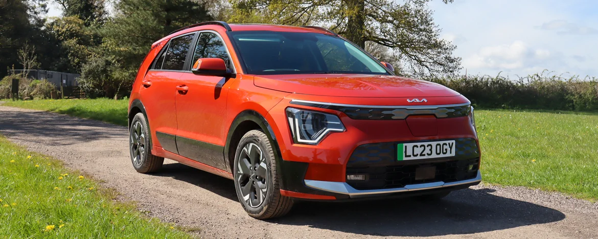 Kia Niro EV parked on country road