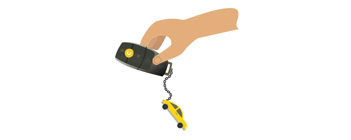 Hand with keys graphic