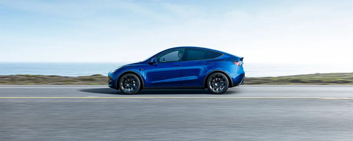 Tesla Model Y driving