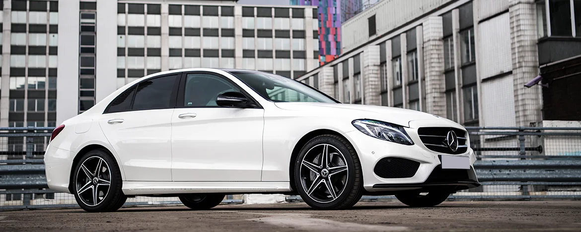 Mercedes benz C-Class Saloon in the city  