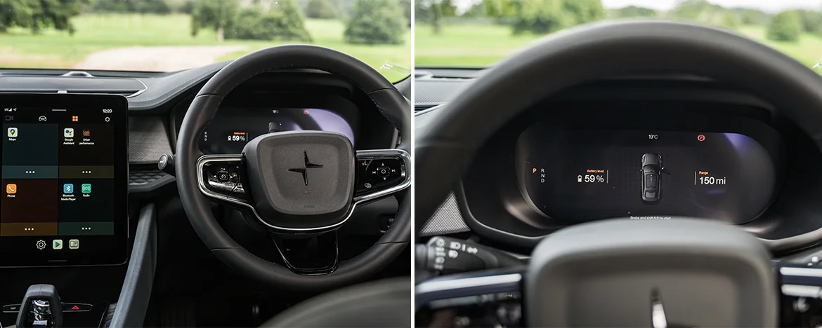 Polestar 2 driver's display