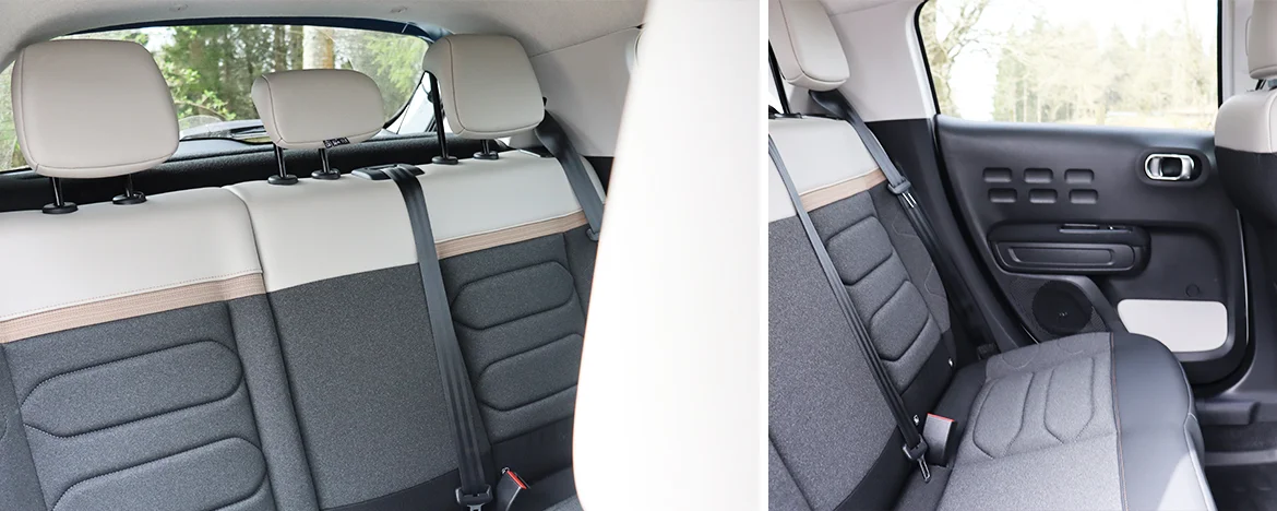 Citroen C3 rear seats