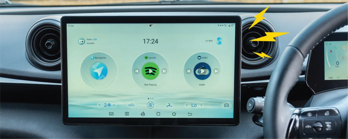BYD DOLPHIN interior touchscreen 