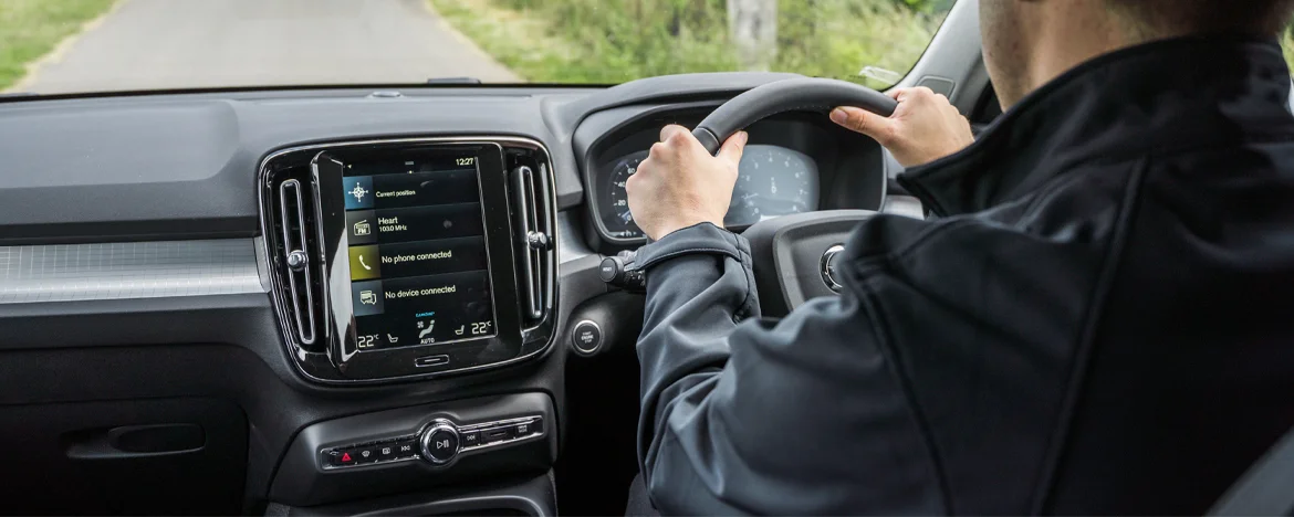 Touchscreen in the Volvo XC40