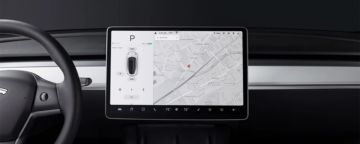 Tesla Model Y infotainment system