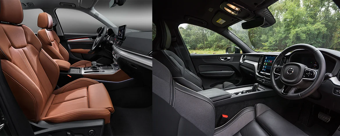 Audi Q5 and Volvo XC60 interior