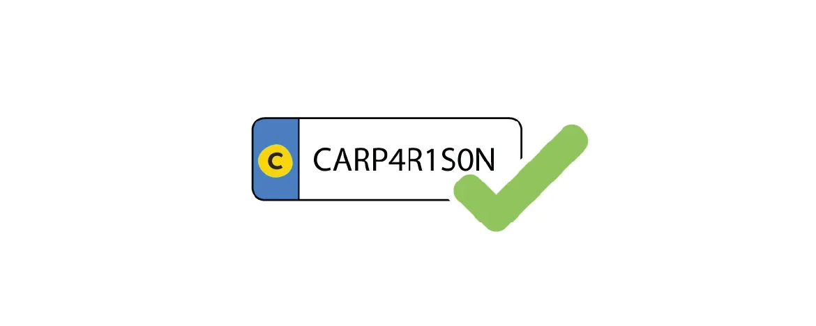 Personalised number plates
