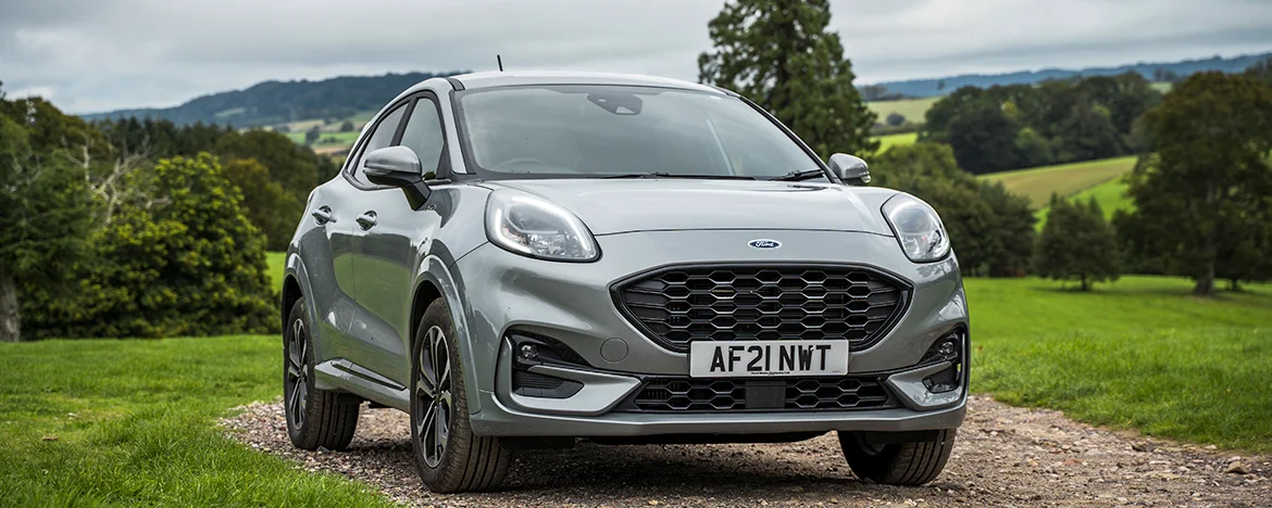 Ford Puma parked on hill