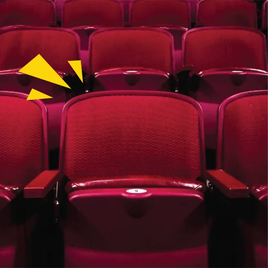 Movie theatre chairs