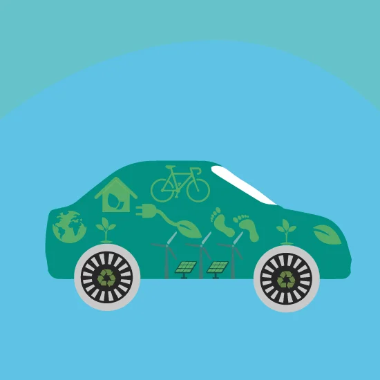 Eco car graphic