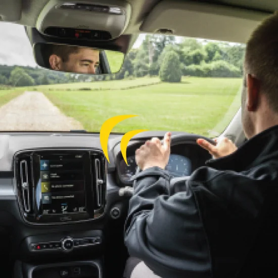 Man driving Volvo XC60