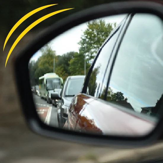 rear view from wing mirror