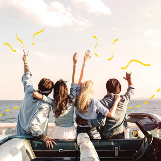 sunset convertable graphic