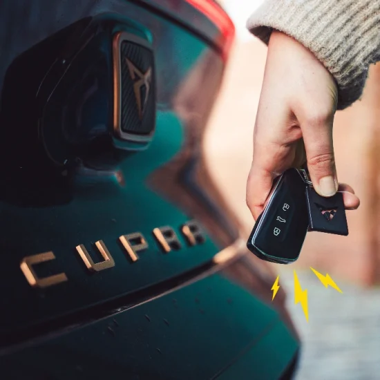 CUPRA Born keys in front of car