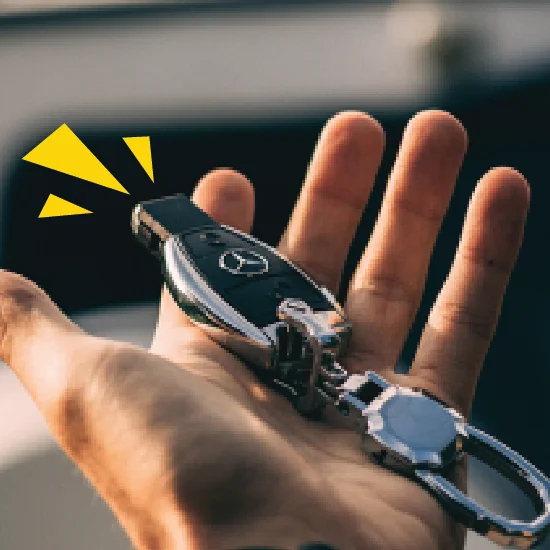 keys in someone's hand