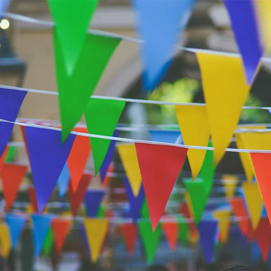Colourful bunting