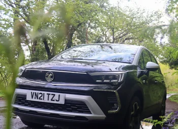 Vauxhall Crossland parked under trees