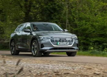 Audi E-tron driving