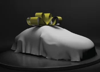 Car unveiling stock image