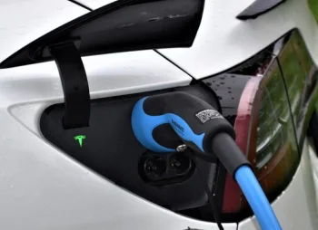 Tesla Model 3 being charged