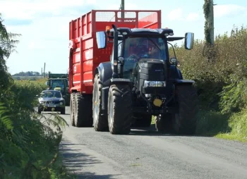 Tractor hogging country lane