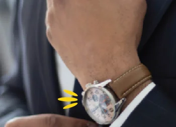 Man in suit wearing watch