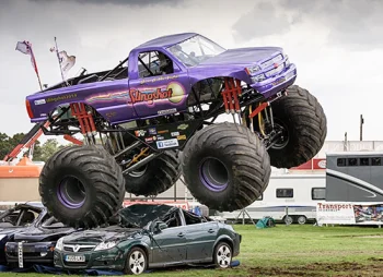 Monster truck jumping