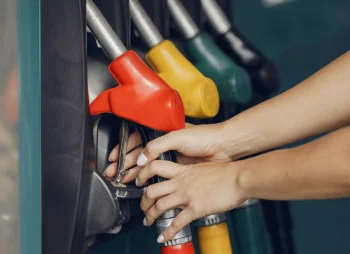 Colourful petrol pumps