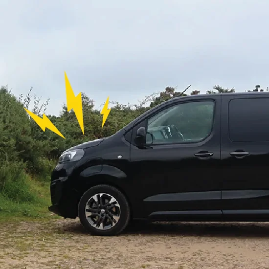 Vauxhall Vivaro-e Life parked