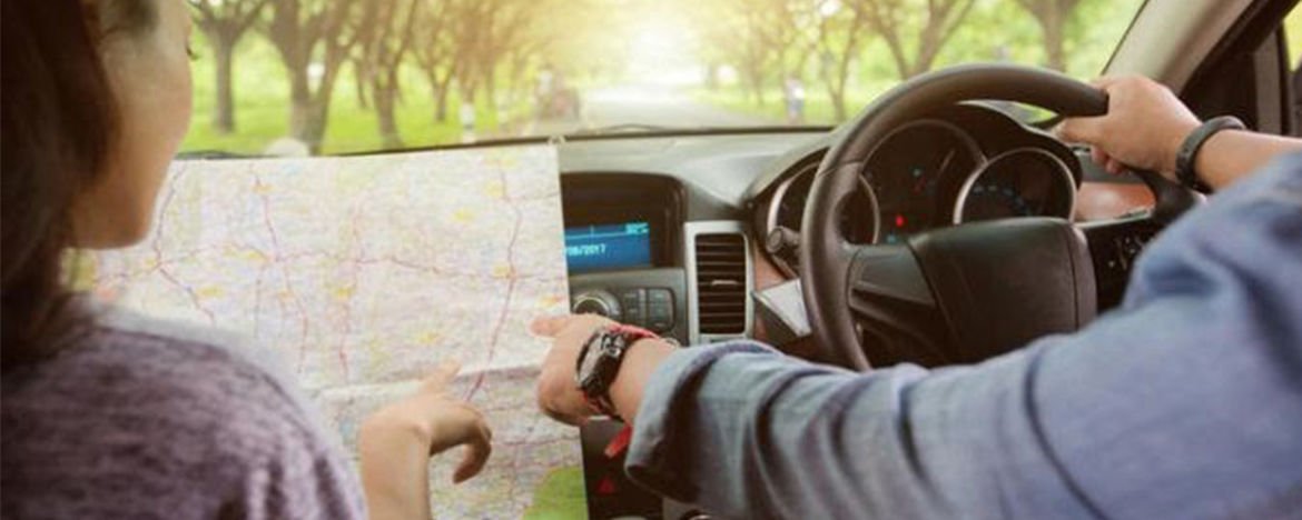 drivers navigating using a map