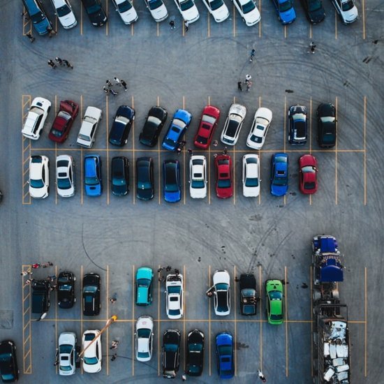 vehicles parked in parking lot