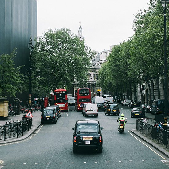 Busy London road