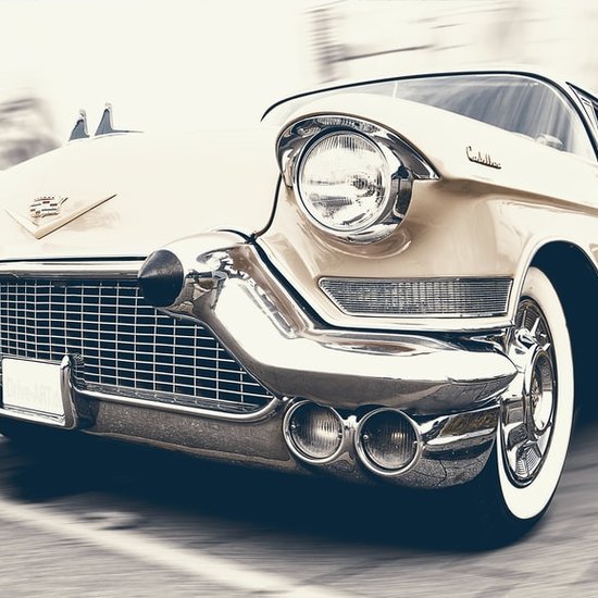 Cream coloured cadillac