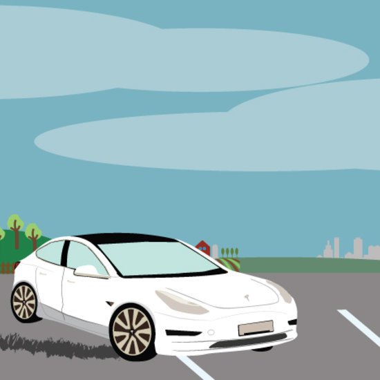 Badly driven car
