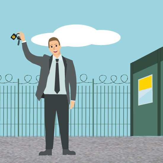 Carparison leasing man graphic