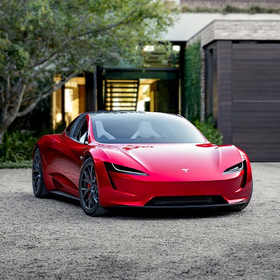 Second-generation Tesla Roadster parked